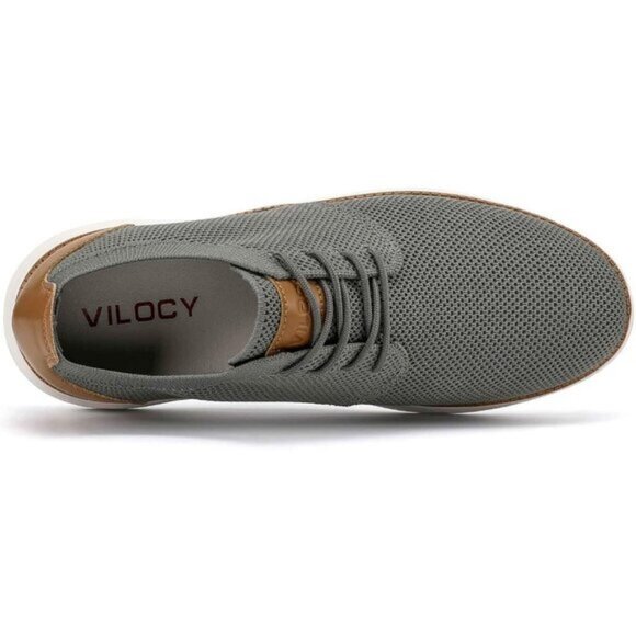 🆕VILOCY Men's Grey Fashion Business Comfortable Breathable Dress Sneaker - Picture 8 of 10